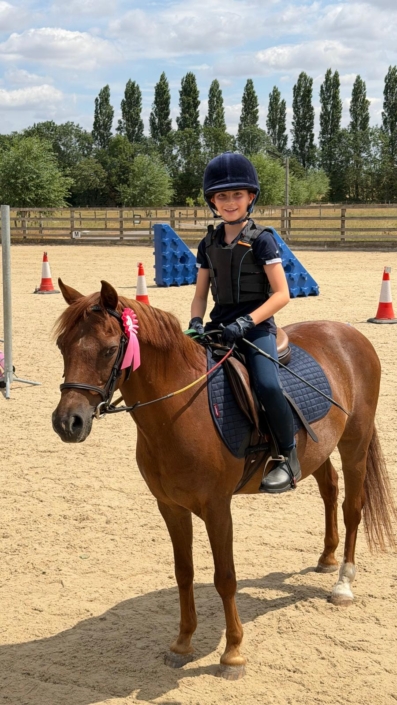Clear Round 15cm Ellie on Tommy