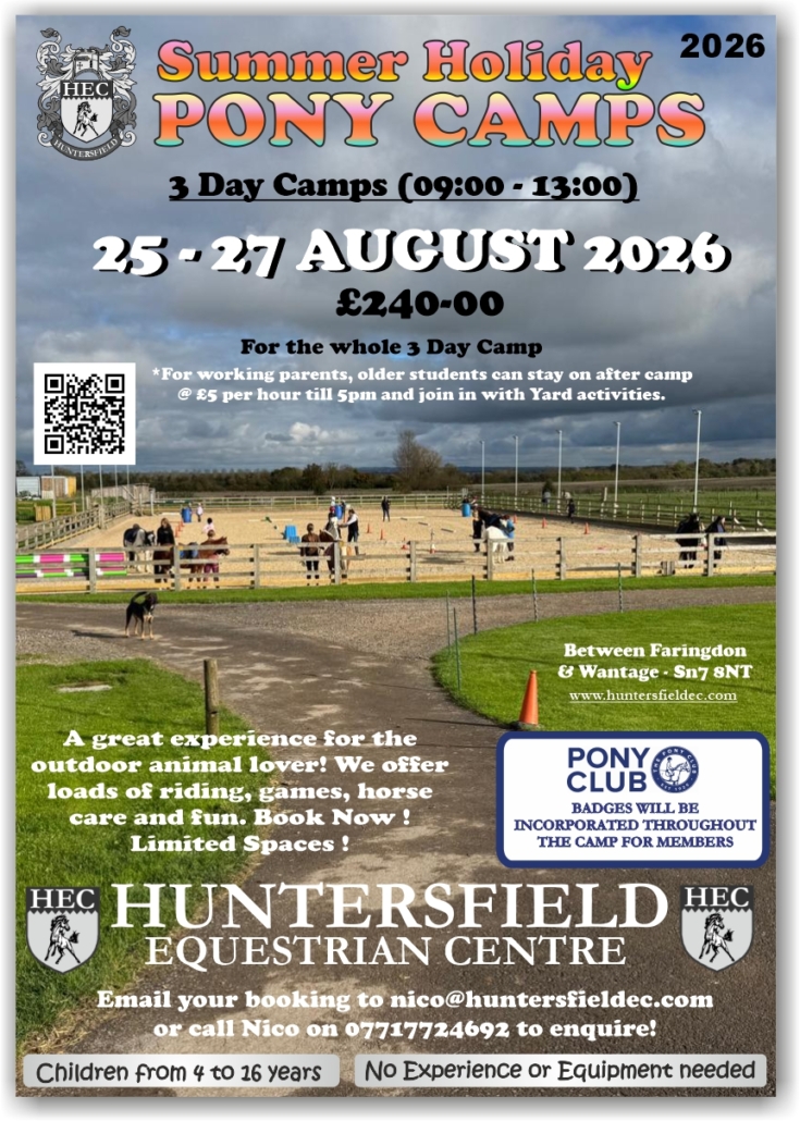 SUMMER 2026 PONY CAMP - AUGUST 2026